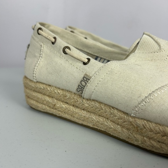 Bobs from Skechers Women’s Natural Canvas Espadrille Size 8 - Picture 3 of 9